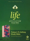 NLT Life Application Study Bible, Third Edition, Leatherkile, Pink Evening Bloom